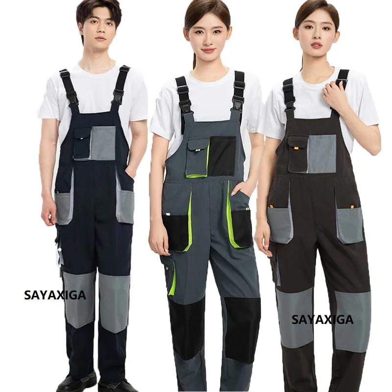 

Work Overalls for Man Carpenter Overalls Two Tones Work Wear Men's Overall Jumpsuit Industrial Mechanic Labor Protection Clothes