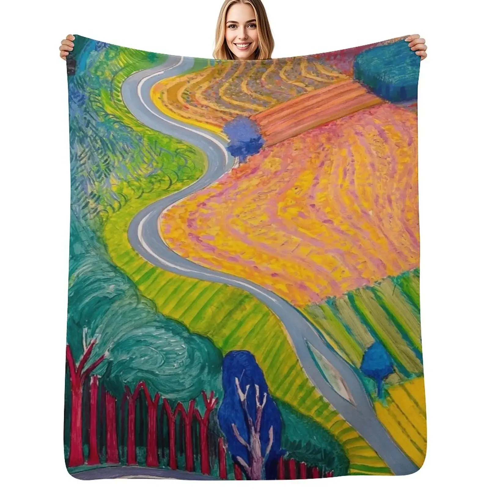 

David Hockney Throw Blanket Summer Beddings Nap Soft Sofas Blanket