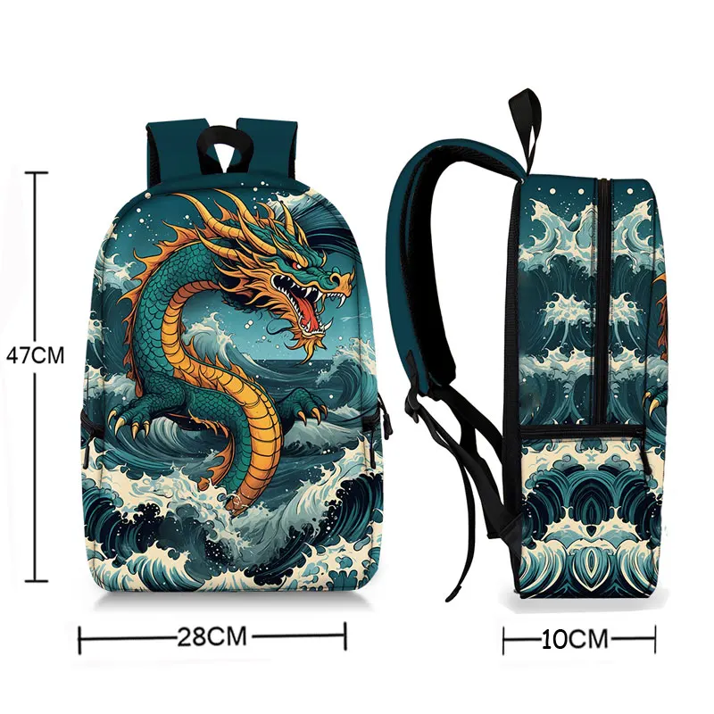 Cool Chinese Dragon zaino donna uomo borse da viaggio zaino Casual borse da scuola per studenti per adolescenti zaini per Laptop borsa per libri