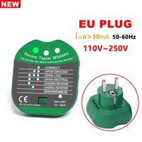 Socket Tester Pro Voltage Test RCD 30mA Socket Detector UK EU Plug Ground Zero Line Plug Polarity Phase Check