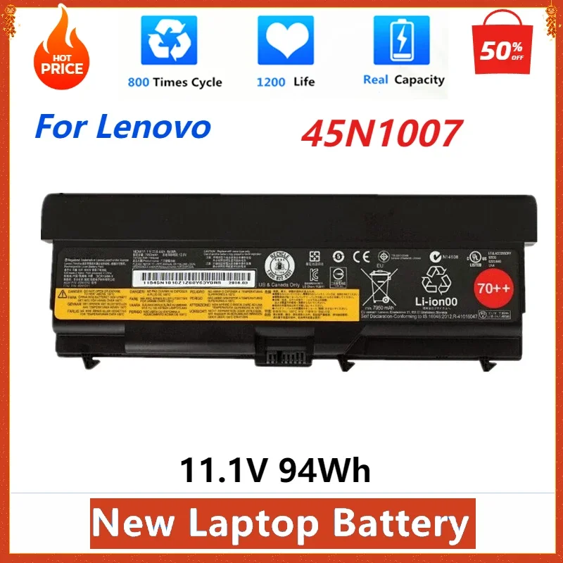 

New 45N1007 45N1011 Laptop Battery for Lenovo ThinkPad T420i T420 T430 T530 W510 W520 L430 L530 W530 W530I E420 11.1V 94Wh