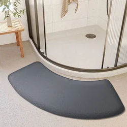 Simple bathroom arched shower room absorbent floor mat thickened sponge toilet mat dirt-resistant non-slip foot mat