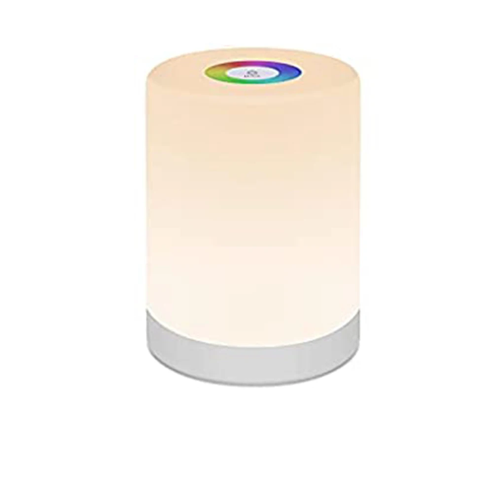 Touching Control Bedside Night Light USB Rechargeable Dimmable Table Lamp Color Change Night Light for Living Room Bedroom