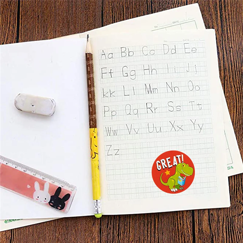 1inch Reward Sticker for Kids School Teachers Motivational Students Stickers Cute Animals Encourage Stationery Stickers Supplies