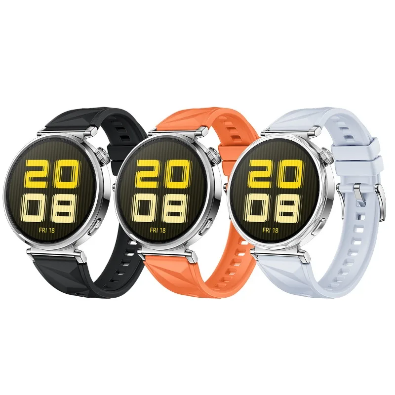 Correa de silicona de 18mm para Huawei Watch GT5, accesorios de hebilla clásica transpirables para exteriores de 41mm para Huawei GT5/GT5 Pro, banda Universal
