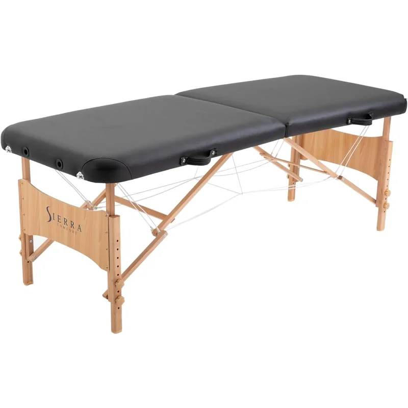 SierraComfort Basic Portable Massage Table, Black massage table