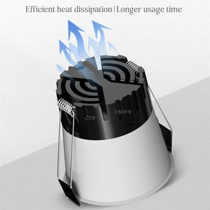 Mini Curved-Edge Bezel Pendant Lamp for Home, Embedded Ceiling Lamp, Anti-Glare Aluminum, Suitable for Villas and Shopping Malls