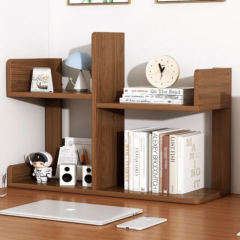 Kids' Desk Bookshelf Multi-Layer Simple Storage Rack for Student Dormitories Compact Desk Organizer for Easy Book Access