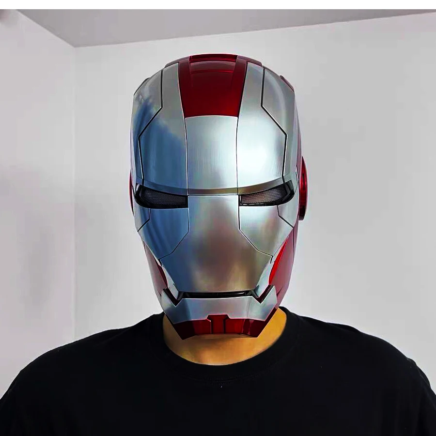 

Iron Man Mk5 Mk50 1:1 Helmet Avengers War Machine Cosplay Electric Open Close English Voice Remote Control Toy Christmas Gifts