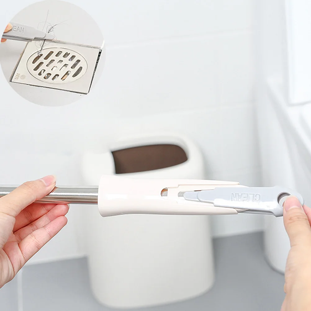 

Toilet Brush Set Long Handle Double Head Stain Removal Cleaning Brush Bathroom Scraper Smooth Grip Home Hotel Use