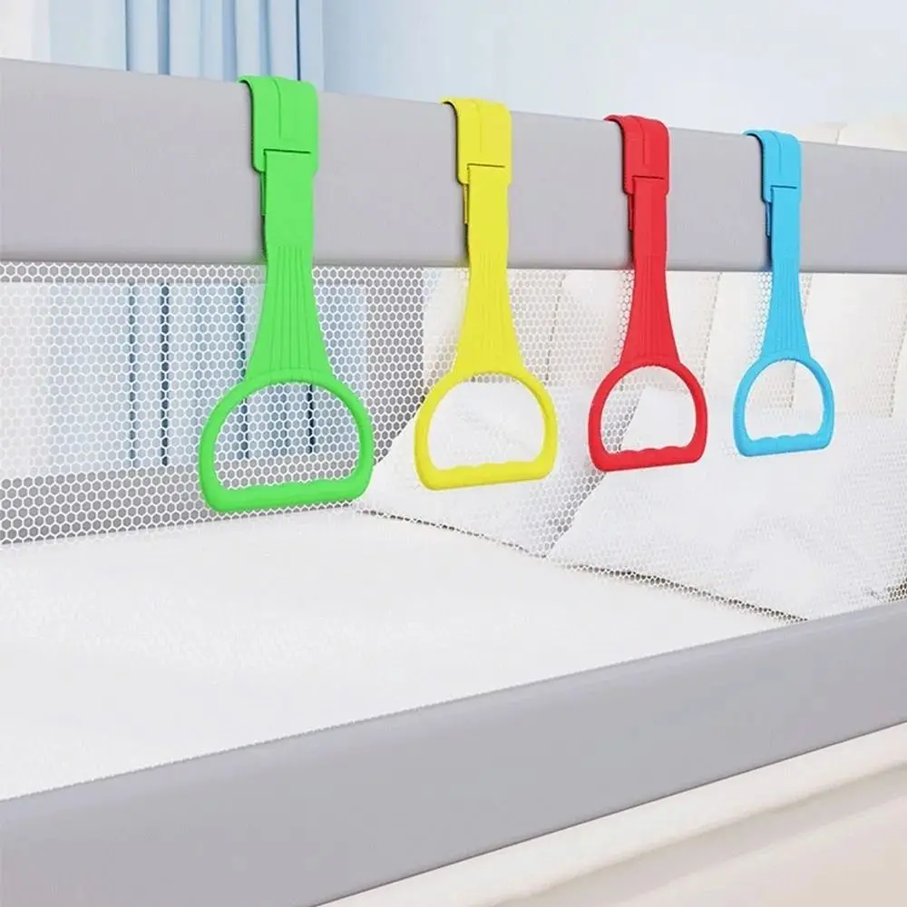 Portable Plastic Pull Ring Light Weight Baby Learn To Stand Stroller Hook Candy Color Baby Crib Ring Baby