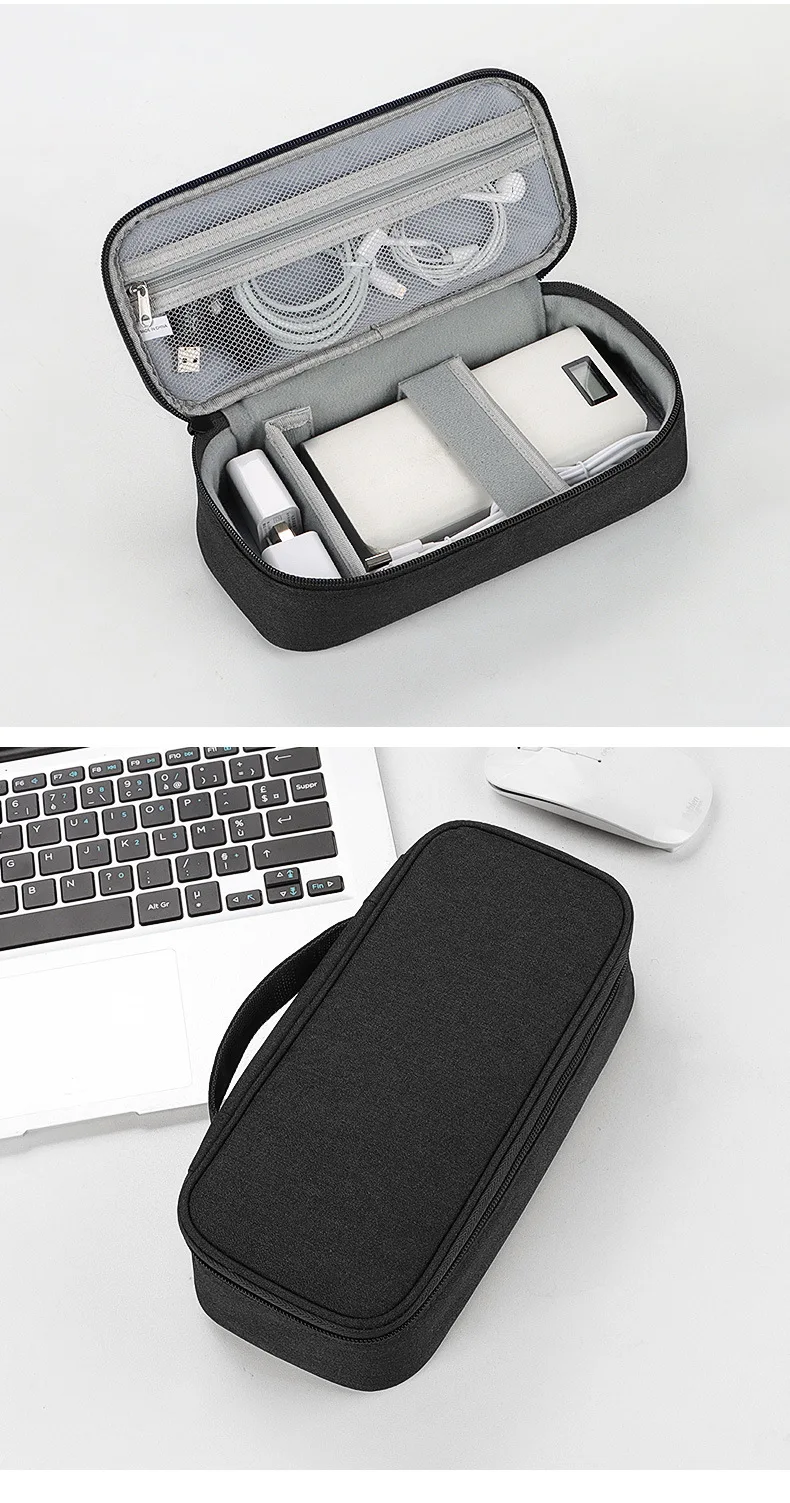 Aufbewahrungstasche für digitales Zubehör, große Kapazität, Kabel-Organizer-Tasche für Telefon, Powerbank, USB – Detail 14