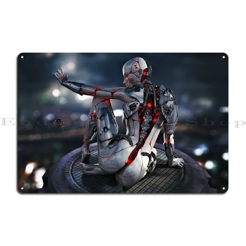 Robot Revolution Metal Plaque Poster Cinema Wall Decor Wall Decor Character Wall Decor Tin Sign Poster