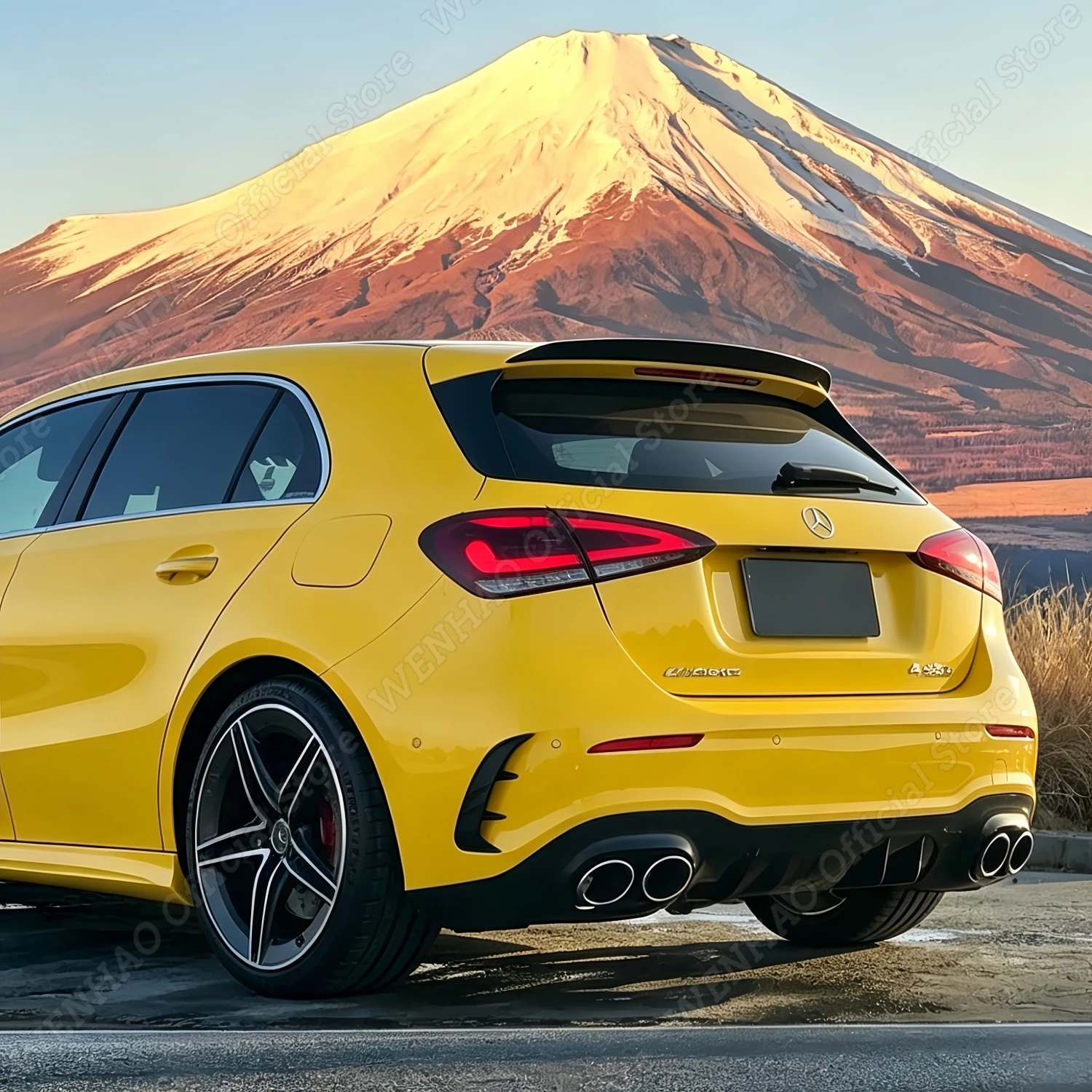 

ABS Car Rear Trunk Spoiler Wings For Mercedes Benz A Class W177 AMG A45 AMG A35 A180 A200 A220 Hatchback 2018-2023 Tuning Caps