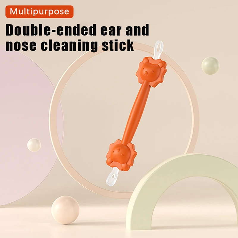 Double-Headed Silicone Ear Wax Pickers, bebê limpador colher, cera macia cureta Picker, nariz limpador