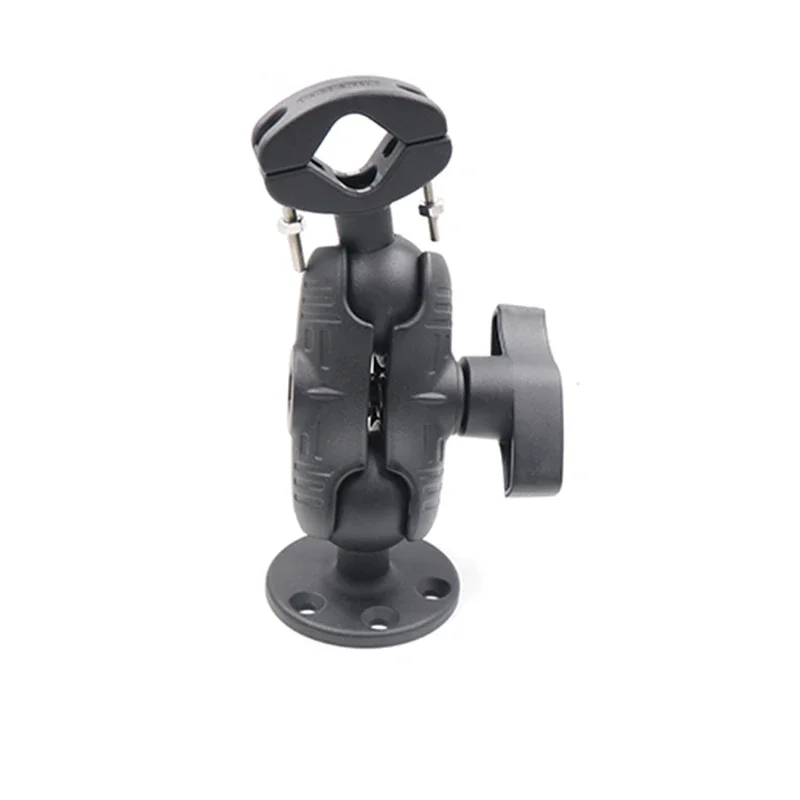 2.25'' D Size Large Heavy Duty Rail Mount with 13cm Short Double Socket Arm & Rail Clamp Base for Mounts & Stands