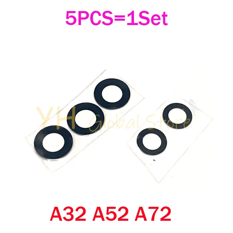 5Set=25PCS For Samsung Galaxy A32 A325 A326 A52 A525 A526 A72 A725 Back Rear Camera Lens Glass Cover With Adhesive Sticker