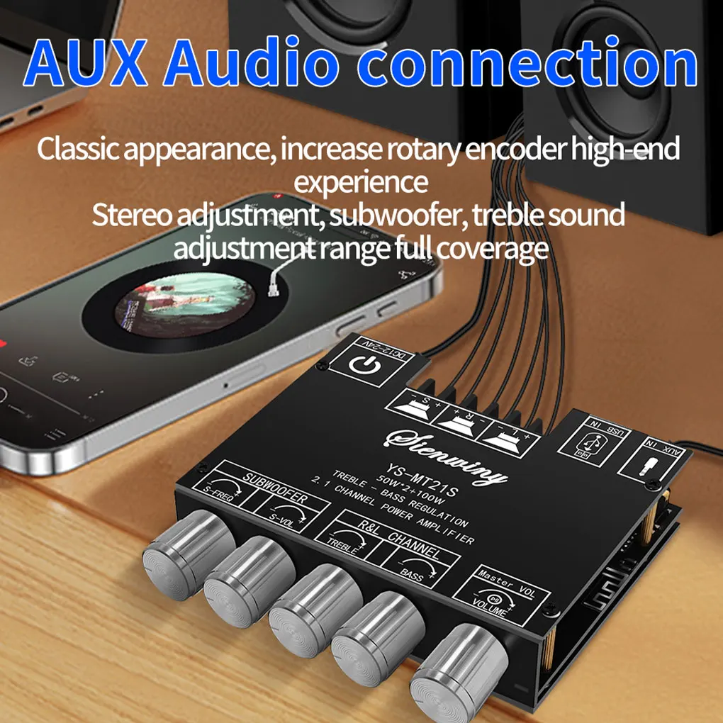 

Audio Amplifier Signal Receiver Power Amplifiers Compact Size Bluetooth-compatible Fast Connection Theater Stereo Board