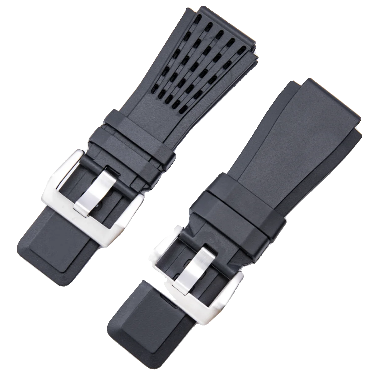 جديد طبيعة الأسود الأزرق المطاط حزام الساعات دبوس مشبك اكسسوارات ل جرس روس حزام BR01 BR03 24 مللي متر في الهواء الطلق معصمه مقاوم للماء