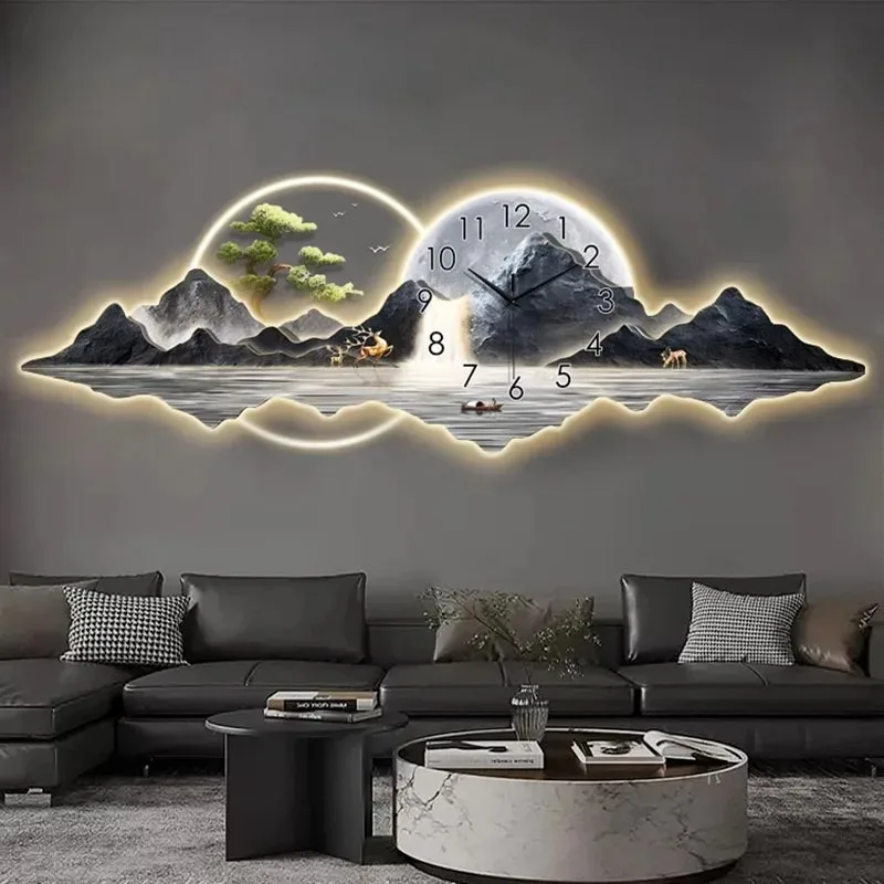 

Vintage Luxury Wall Clocks Living Room Mural Aesthetic Wall Watch Korean Fashion Silent Digital Reloj De Pared Home Decoration