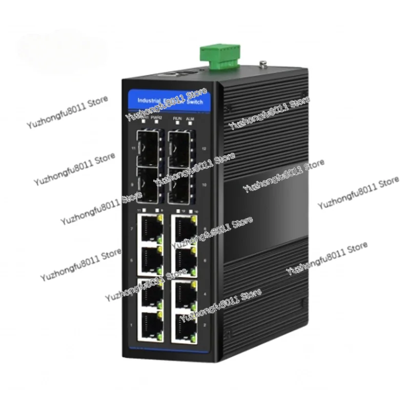 

12 Port 48V Din Rail Gigabit L2 Beheerd Poe Switch Industriële Poe 2.5G Netwerk Switch