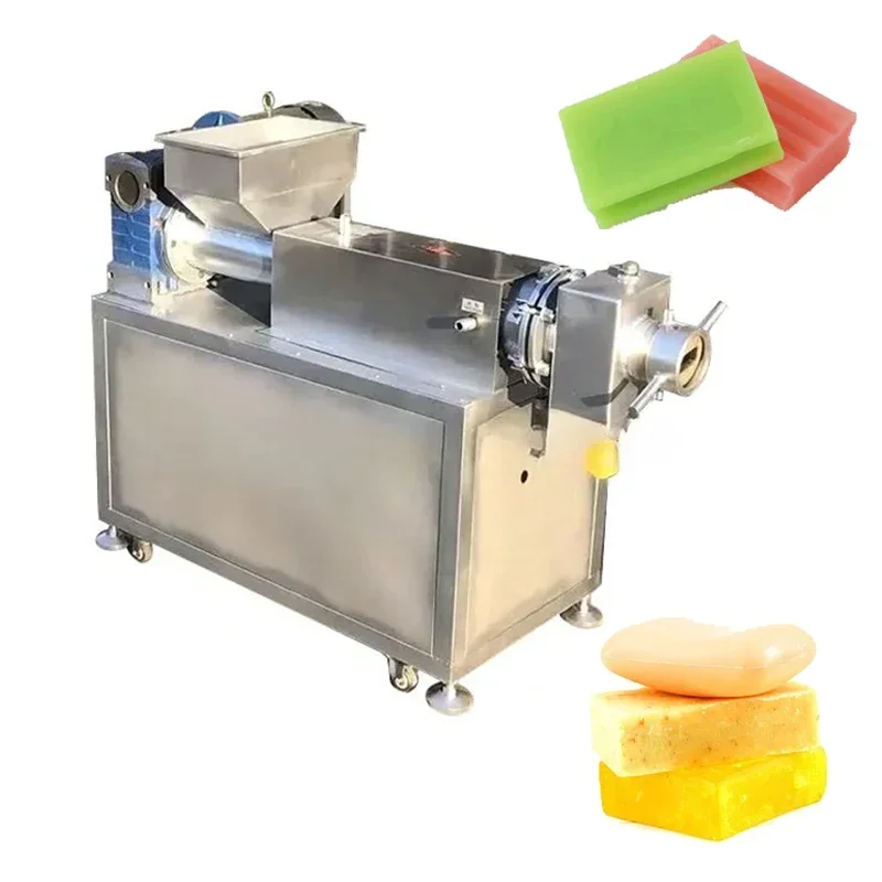 2024 New Mini Industrial Soap Making Machine Cold Process PLC Small Business Friendly Soap Extruder Engine Yields Soap Bar