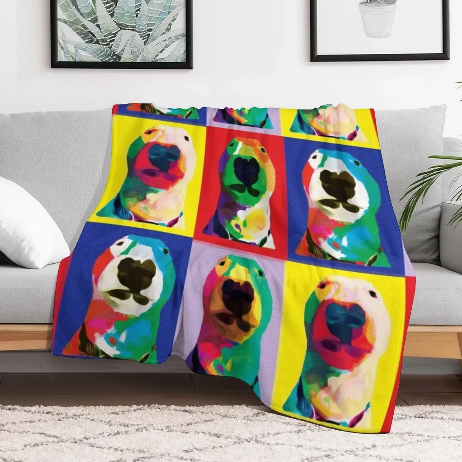 @PupperNelson: Pop Art Throw Blanket couch cozy soft plush fuzzy picnic outdoor blanket 5