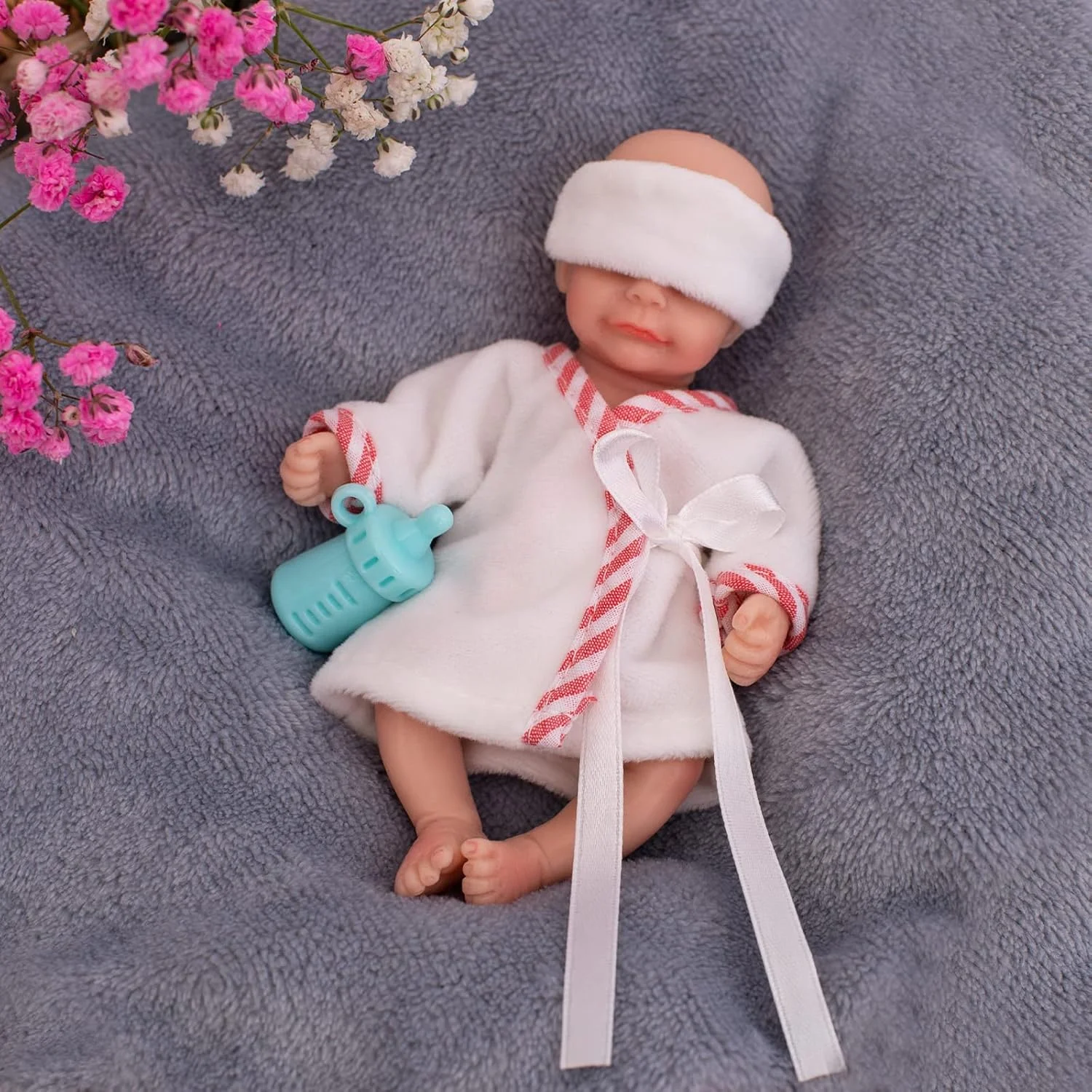 Saskia, muñeca de bebé recién nacida de silicona para dormir de 6 pulgadas hecha a mano, tacto suave y realista, regalos de cumpleaños para niños