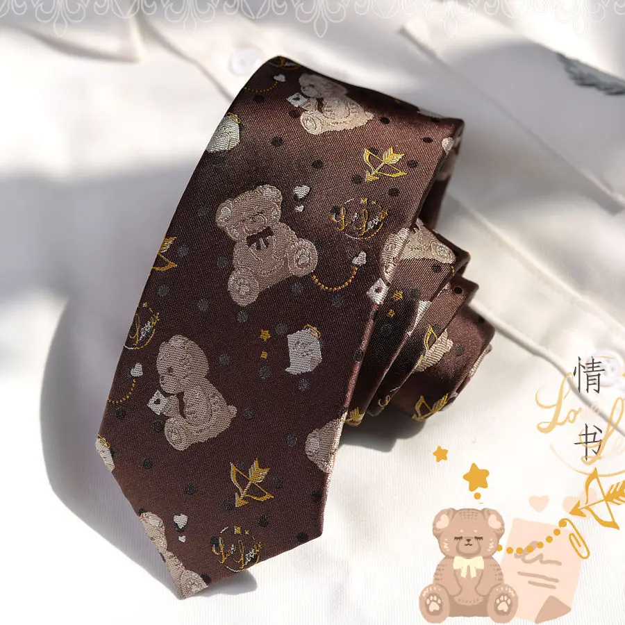 

Галстук Little Bear Love Letter JK, женская униформа, рубашка, маленькие аксессуары, DK, мужской универсальный сладкий галстук-бабочка, крутой