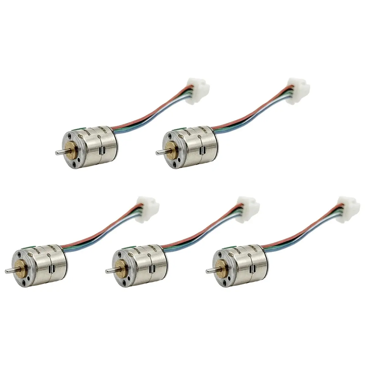 【Motor Parts】 5Pcs 8mm Stepper Motor 2-Phase 4-Wire Stepping Motor 1mm Shaft for Camera Digital Focusing Motor Optical Instrumen