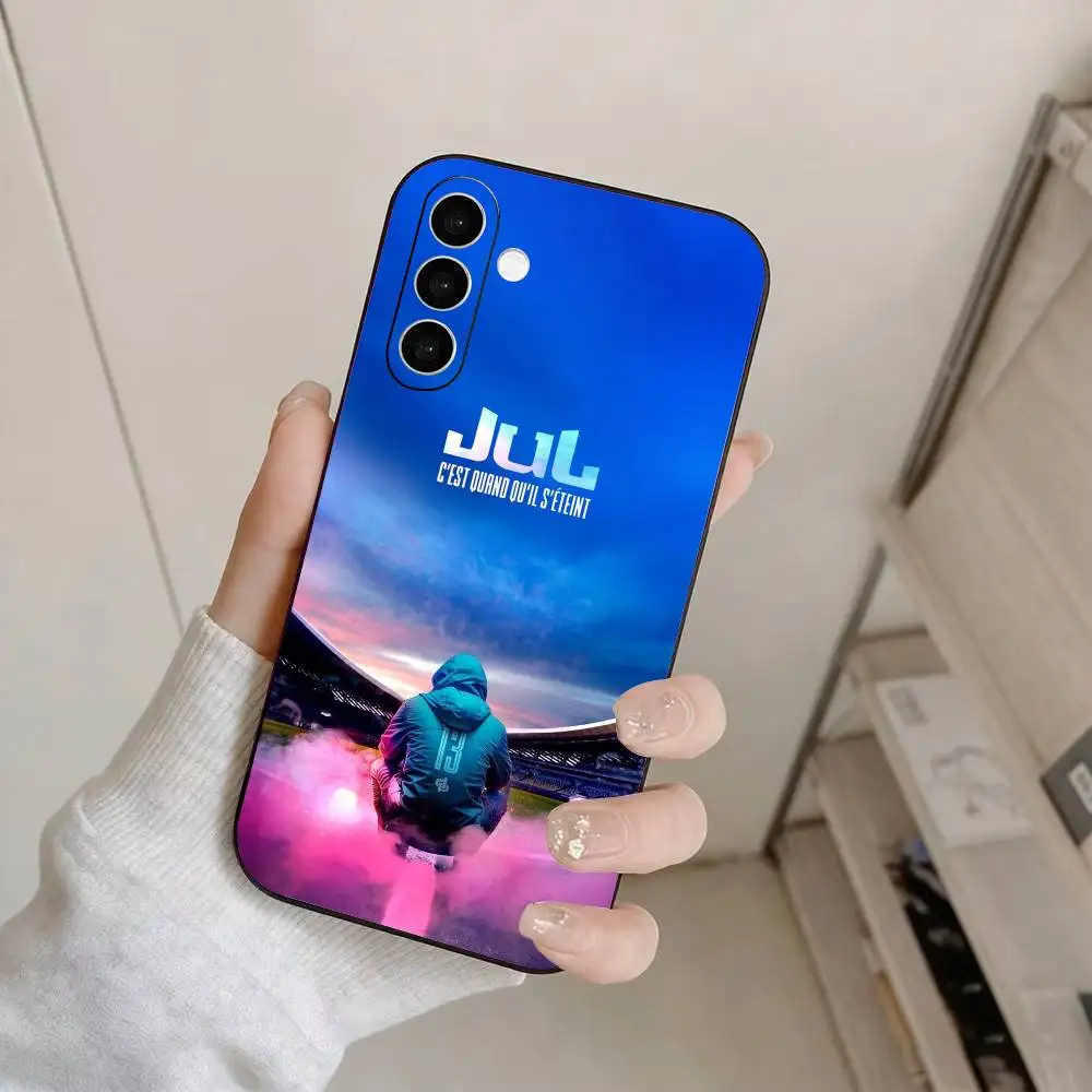 JuL R-Rapper C'est Pas Des Lol  Black Soft Case for Samsung Galaxy A73 72 71 70 53 52 A1 Others Cover