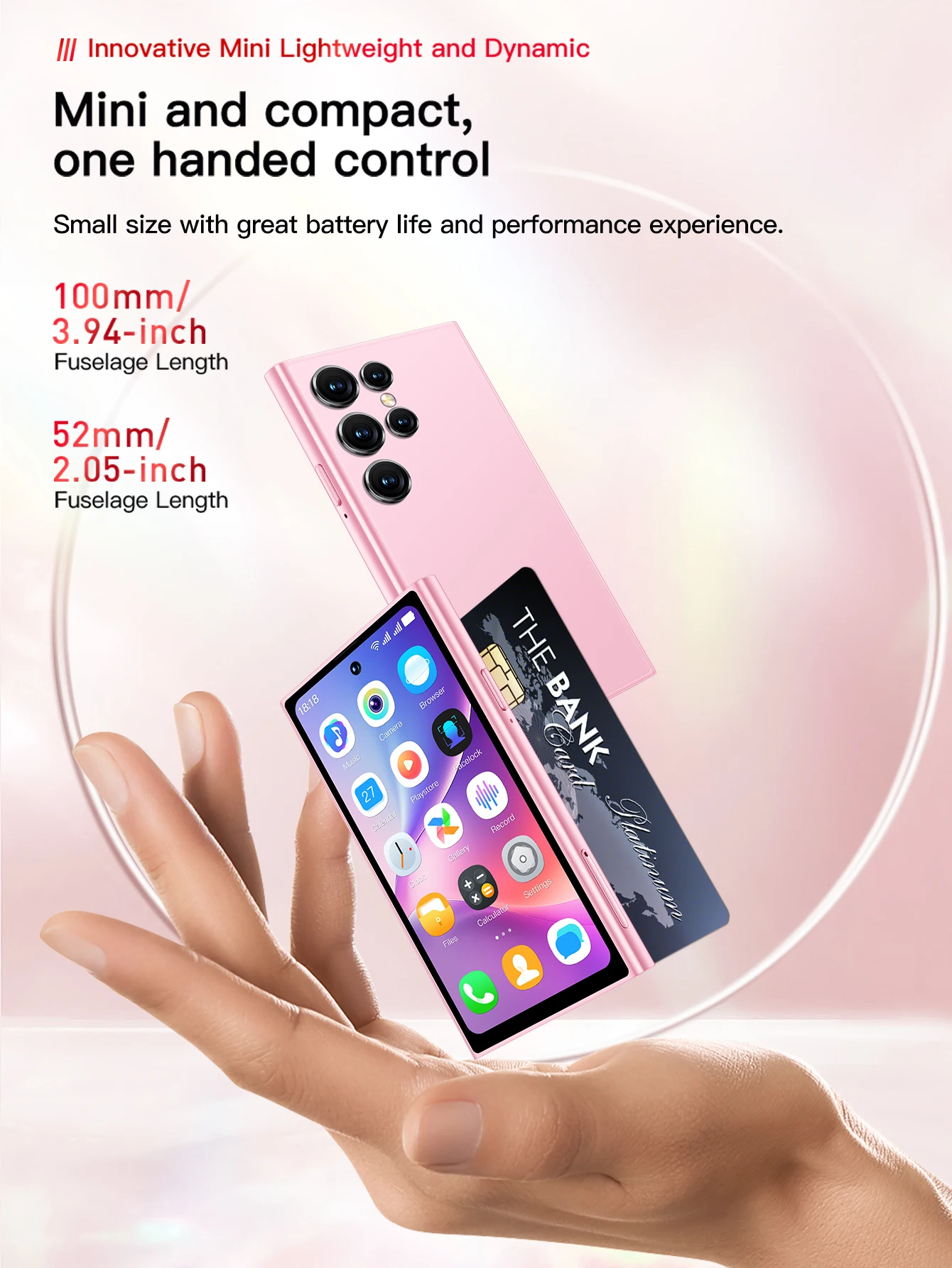 Onemyth S25 Pro 3G Mini Smartphone 4.0-inch Full Screen Display 2000mAh 2GB RAM 16GB ROM Dual SIM, Built in Google Play Store