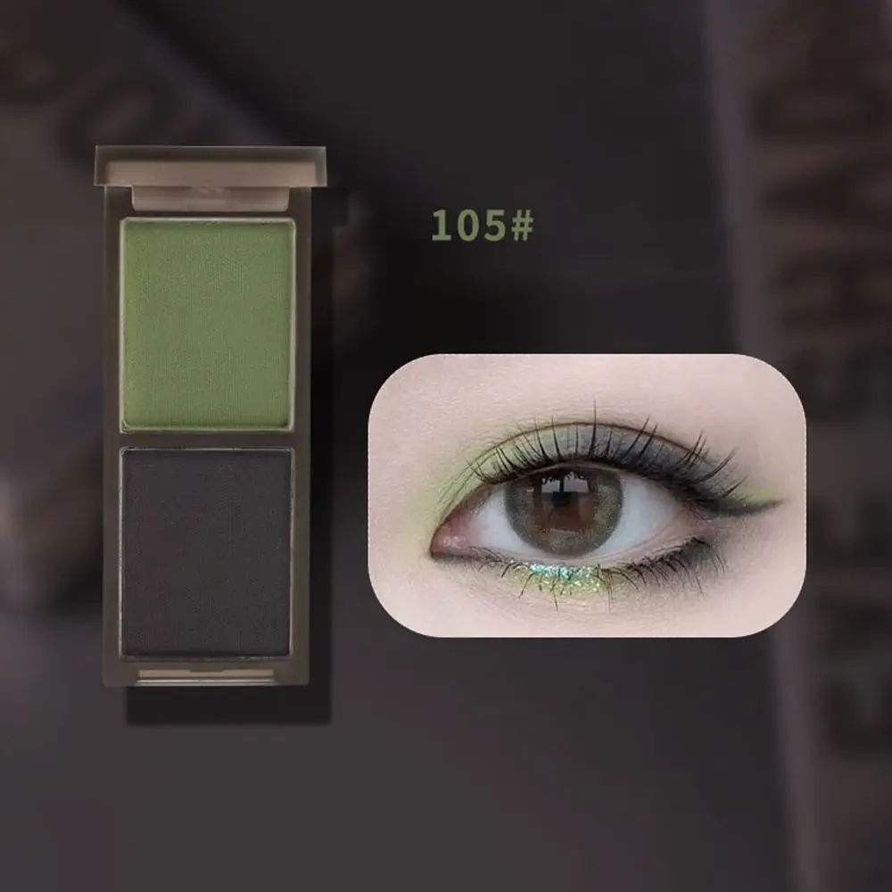 多目的長期的なアイシャドウ 2 色スモーキーメイクグリッターアイシャドウマットシマー防水アイシャドウパレットギフト