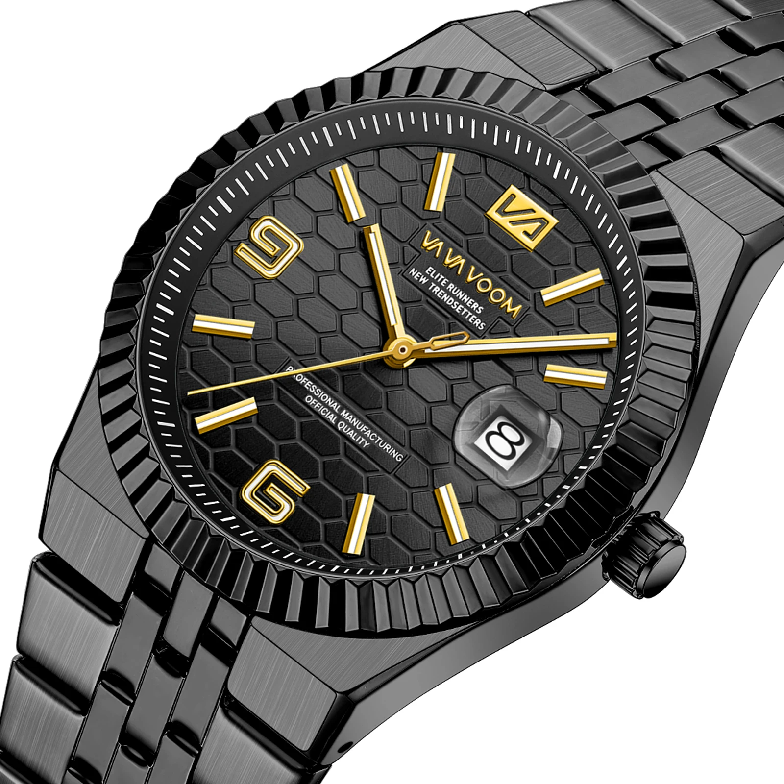 2025 novos relógios masculinos lindo azul ouro 40mm relógio clássico de aço inoxidável série mergulho waterdrop calendário relógio de quartzo para homem