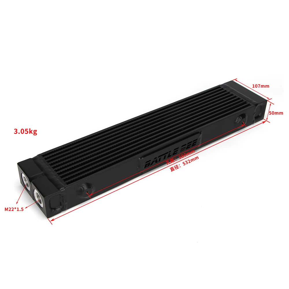 11Rows 14 Rows British Type Aluminum Radiator Car Gearbox Oil Cooler M22x1.5 Cooling Radiator Large Capacity Universal Cooler