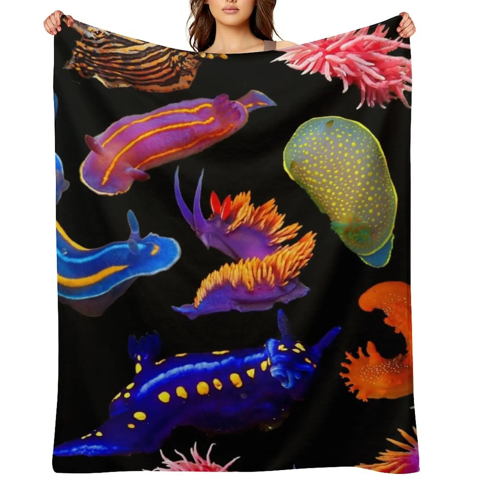 

Nudibranchia Throw Blanket Blankets Sofas Of Decoration Quilt Furrys Cute Plaid Blankets
