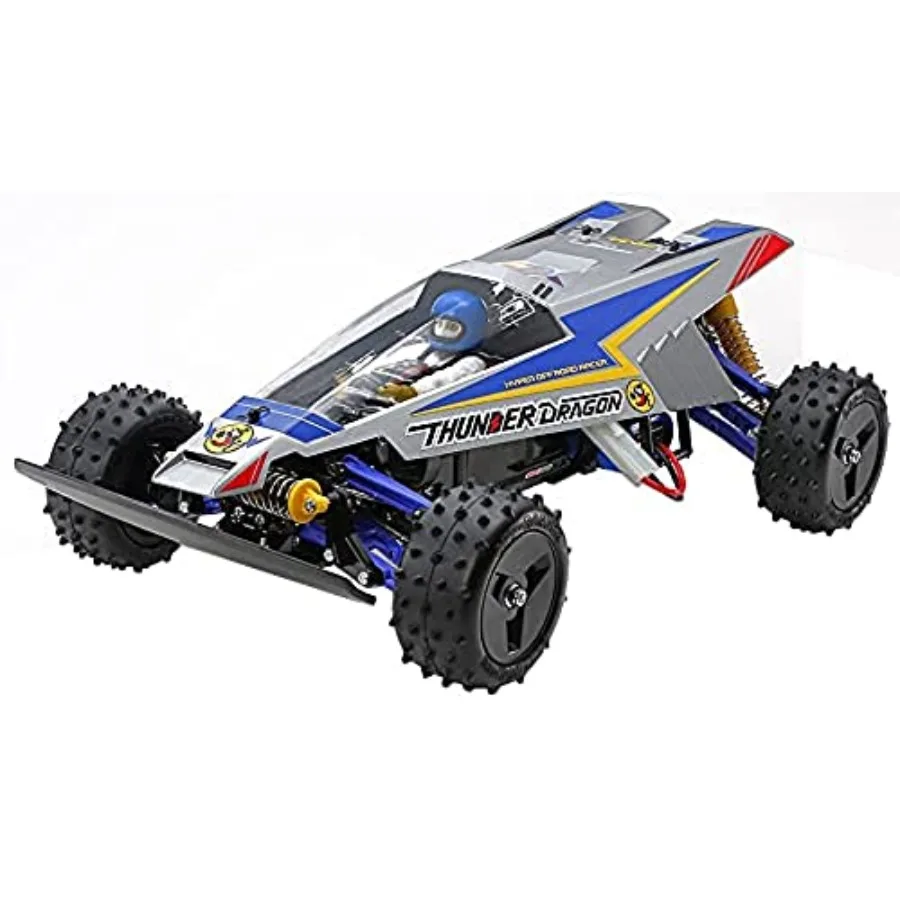 

1/10 R/C Thunder Dragon 2021 TAM47458 Cars Elec Kit for Off-Road use, ABS plastic body, black with red accents, high-torque mot