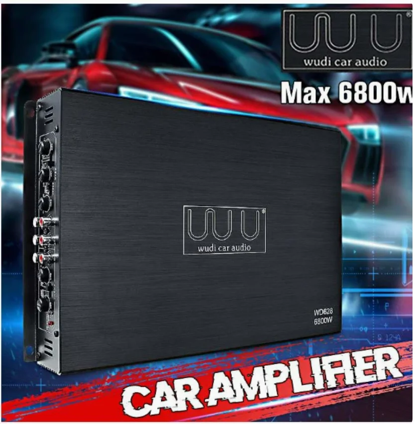WD628 Car Power Amplifier 12V 6800W 4 Channel Digital Audio Subwoofer Car Audio Car Sound Amplifier Audio Stereo Amplifier