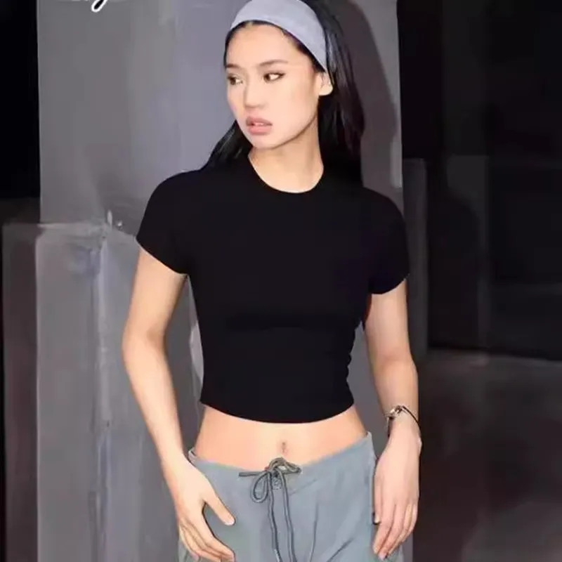 بلوزة قصيرة الأكمام للنساء ، تي شيرت برقبة دائرية ، ملابس مكتب سيدة ، تي شيرت فتاة ، هدية حفلات ، أزياء غير رسمية ، الربيع ، الصيف ، WT164 #4