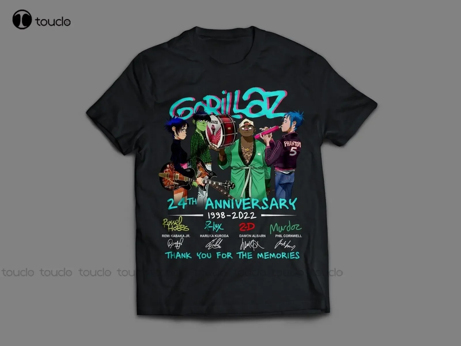 Gorillaz 24Th Anniversary 1998-2022 T-Shirt Christian Tshirts Women Cotton Outdoor Simple Vintage Casual Tee Shirts Xs-5Xl New