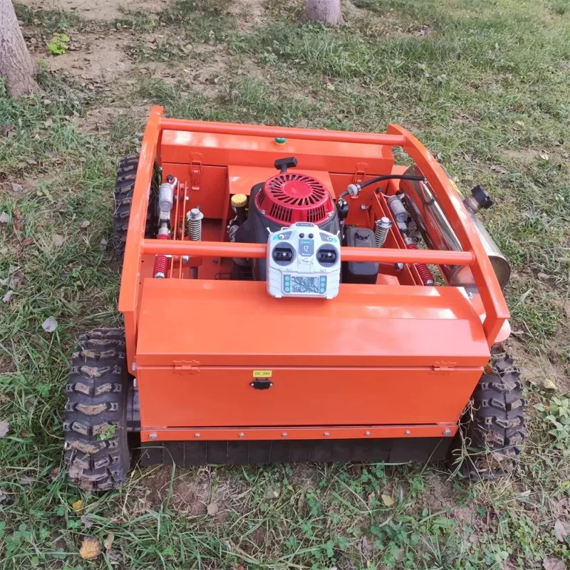 CE EPA Approved All Terrain Grass Cutting Machine Agriculture Rubber Wheel Remote Control Robot Lawn Mower