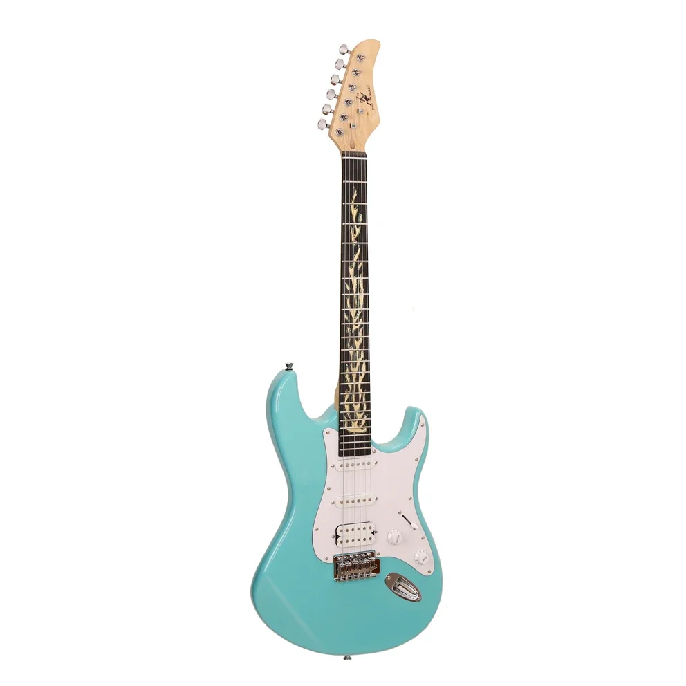 

New Model Design Electric Guitar 648 mm 25.5'' 22 Frets Electric Guitar OEM Accepted Blue Color Paulownia Wood