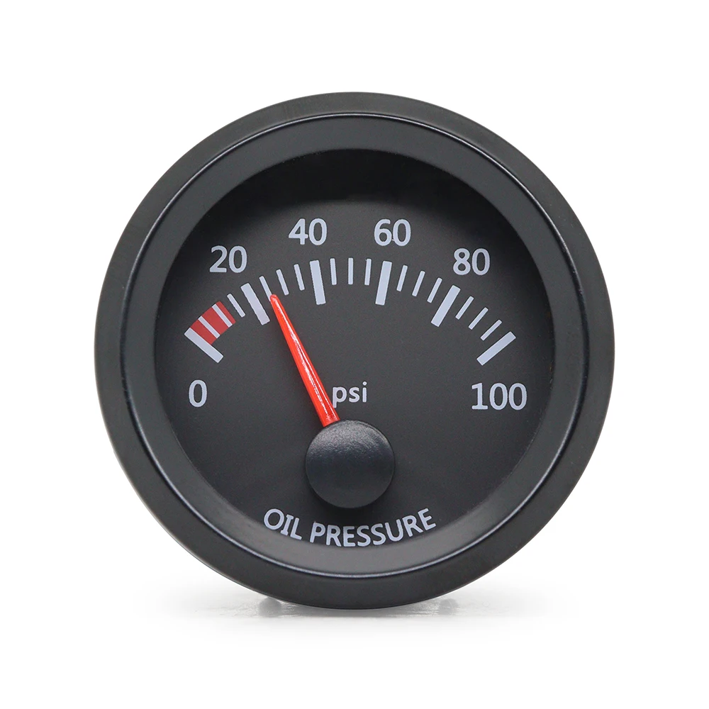52MM Gauge 12V Water Temp Olietemperatuurmeter Oliedruk Brandstof Voltmeter Lucht Brandstofverhouding Boost Uitlaat Temp Meter Zwart Gezicht Gauge