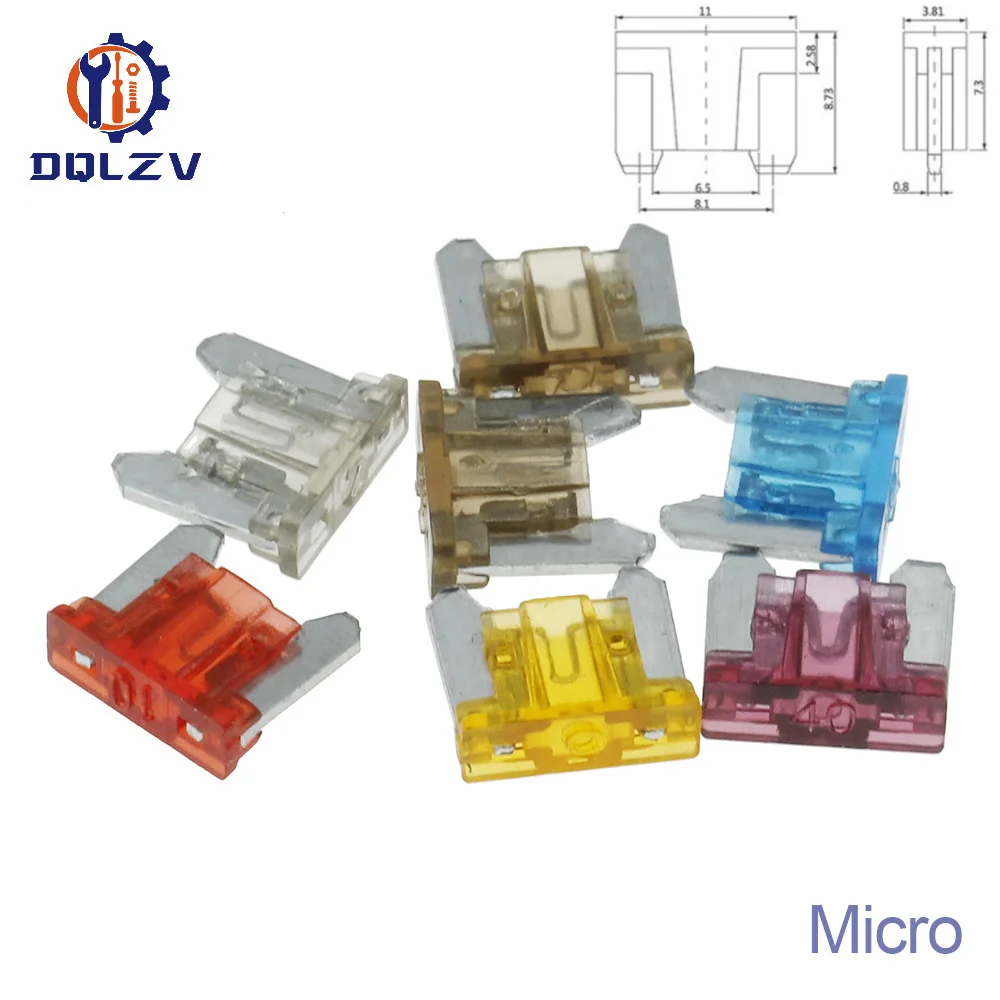 Fusibili 32V Micro2 Mini Piccolo Fusibile Auto Medio 1A 2A 3A 5A 7.5A 10A 15A 20A 25A 30A 35A 40A 45A 50A Amp Clip Fusibile Set per Auto Camion