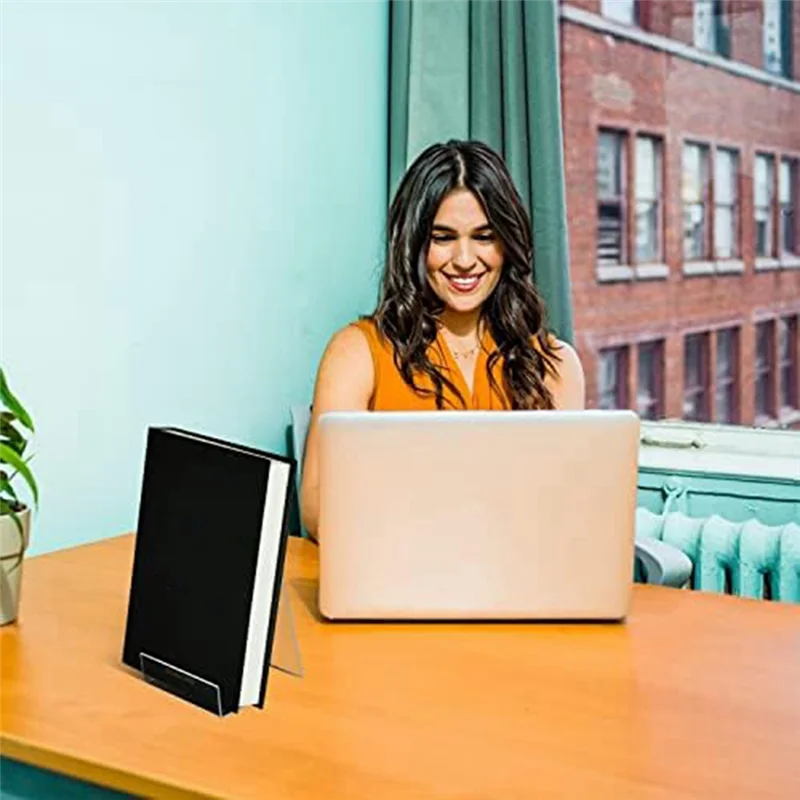 حامل كتب أكريليك مع لوحة حامل عرض شفافة لعرض الكتب، أوراق الموسيقى، الأعمال الفنية، الأقراص المضغوطة، (5 كبيرة + 5 صغيرة) متينة