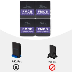 بطاقة ذاكرة Bitfunx Fortuna Free McBoot OPL لمحول PS2 MX4SIO SIO2SD SD لوحدة التحكم في الألعاب النحيفة PS2 أعلى 8 مبيعات PS2 Slim Board - No5