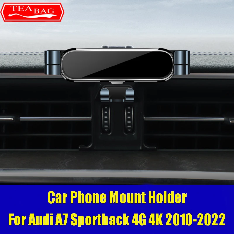 

Car Styling Adjustable Phone Mount Holder For Audi A7 2010-2022 Sportback 4G 4K Air Vent Mount Bracket auto Interior Accessories