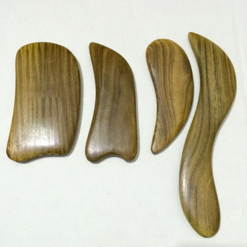 1PC Sandelholz Gua Sha Bord Massage Schaber Guasha Platten Abnehmen Guasha Körperpflege Massage Werkzeug