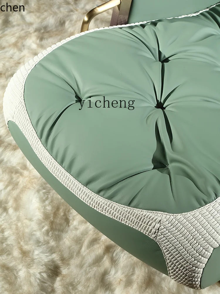 YFY Genuine Leather Couch Living Room Fashion Leisure Recliner Rocking Chair Original Art New Product