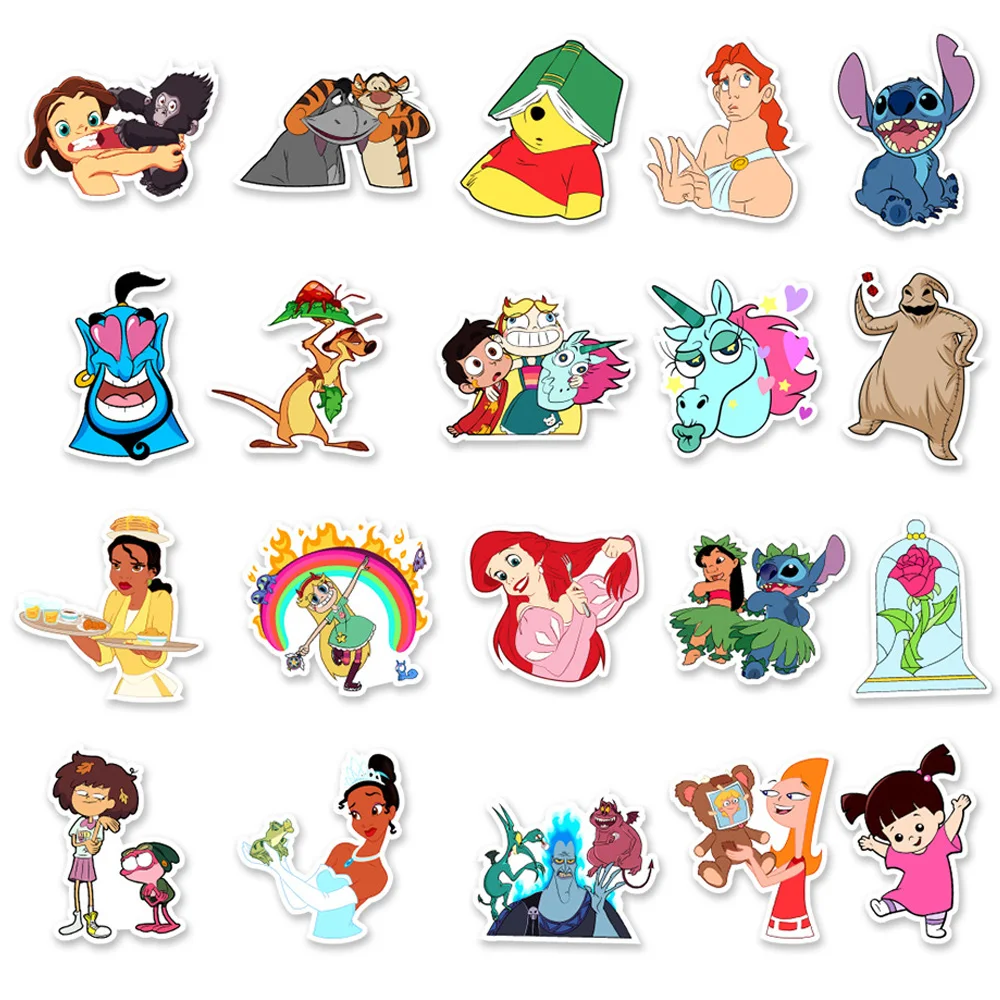 10/30/50pcs Disney Classic Mix Cartoon Anime Stickers Decals Kids Toy DIY Laptop Guitar Phone Luggage Car Cute Graffiti Sticker